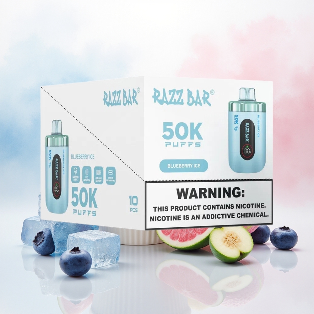 Razz Bar 50000 Puffs Type-C Mėlynų Uogų Ledas Wholesale Lithuania