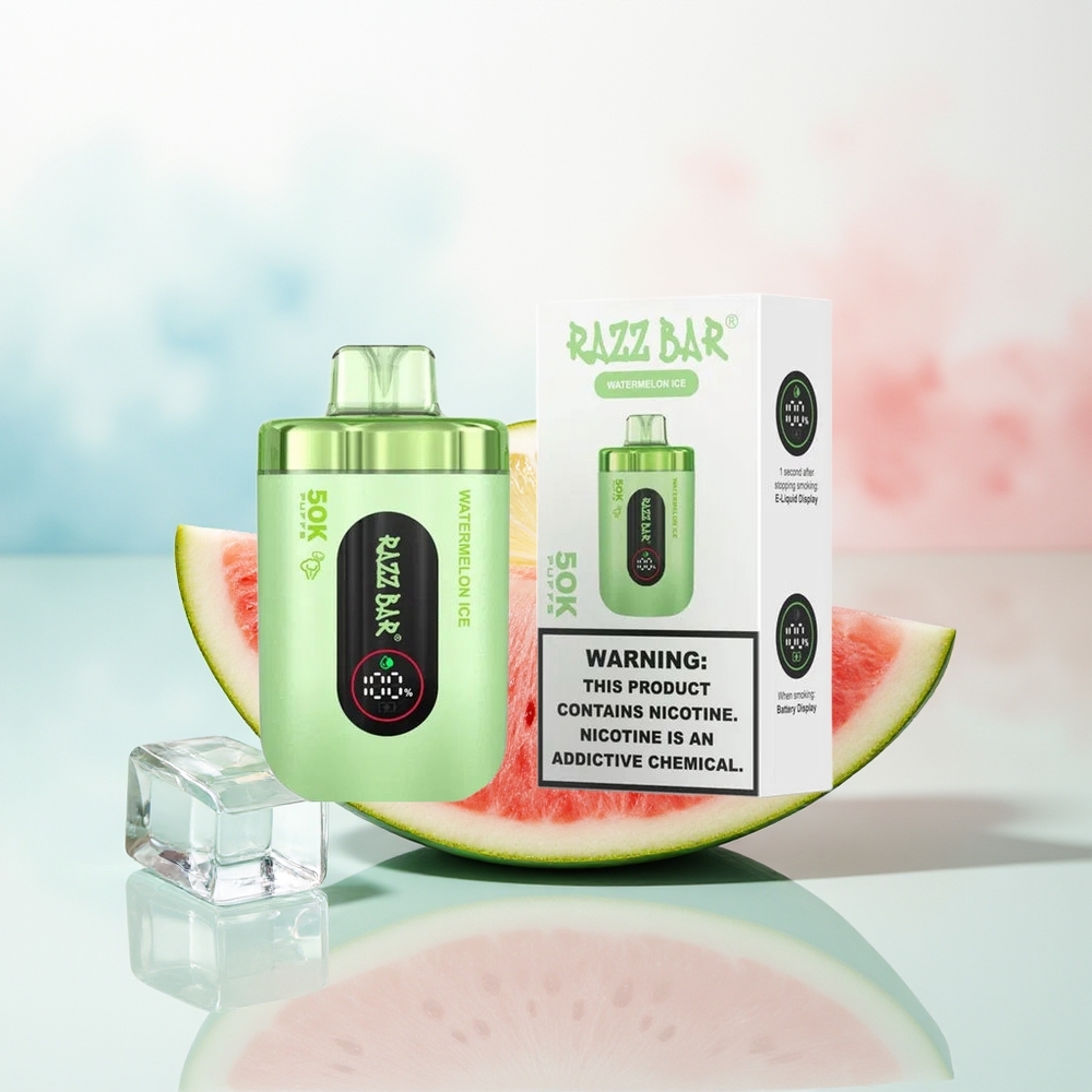 Razz Bar 50K Puffs 1.0 Ohm Type-C Arbūzas Ledas Wholesale Lithuania