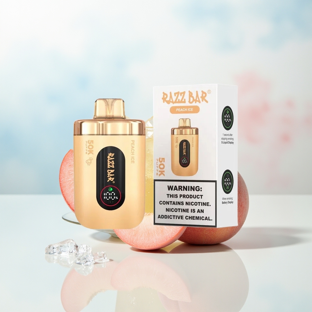 Razz Bar 50K Puffs 2% Nicotine Persikų Ledas Wholesale Lithuania