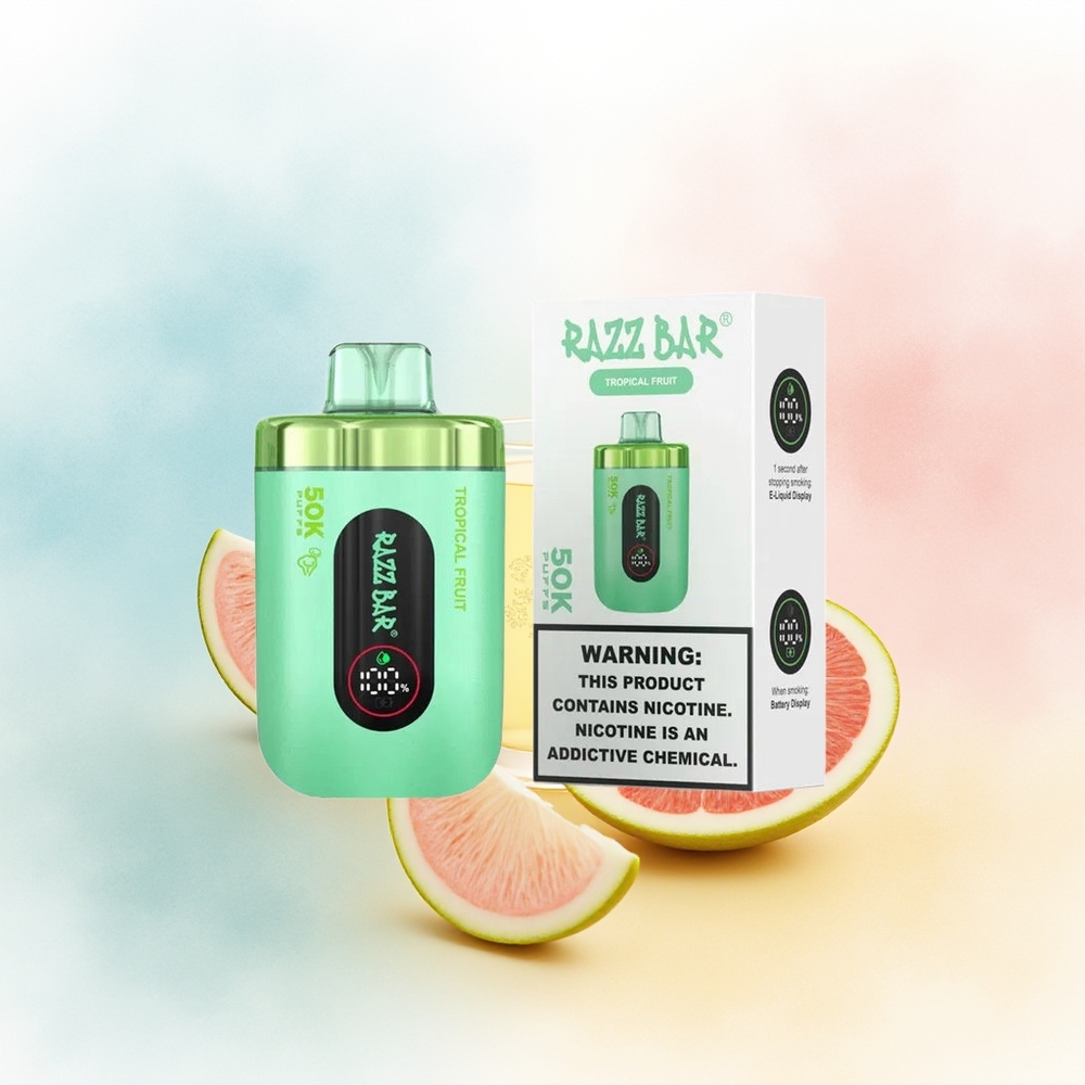 Razz Bar 50K Puffs 2% Nicotine Tropinių Vaisių Derinys Wholesale Lithuania