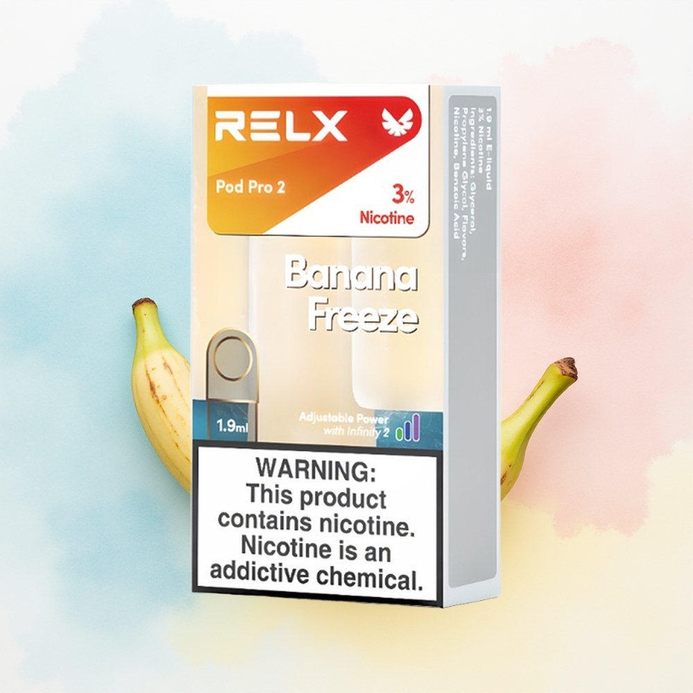 RELX Pod Pro 2 600 pūsų 3 įtampos nustatymai Bananų Šalčiai Didmeninė Prekyba Lietuva