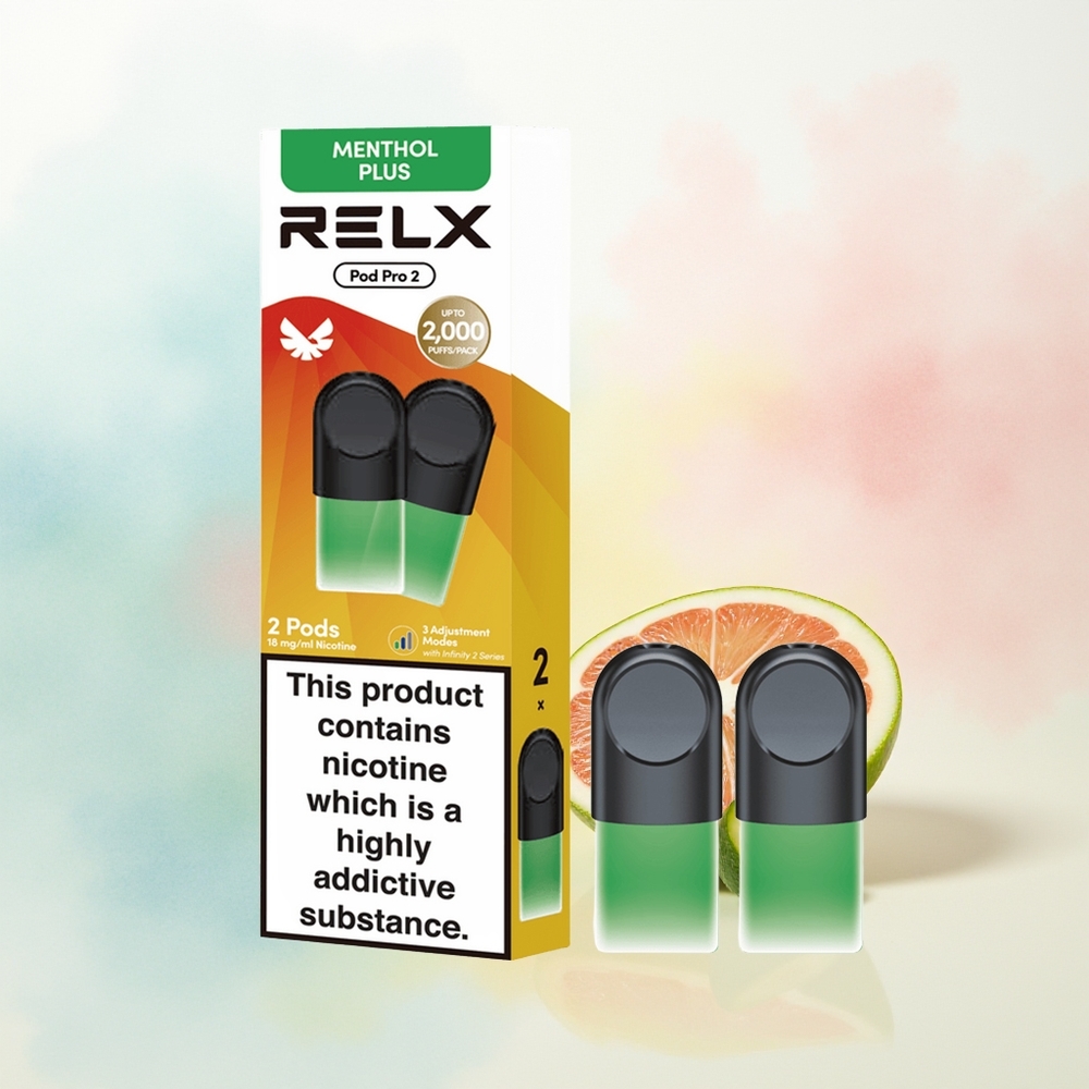 RELX Pod Pro 2 600 pūsmų 1.9ml Mėta-Mentolis Plus Didmeninei prekybai Lietuvoje