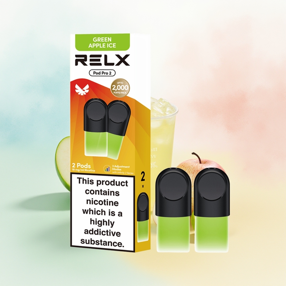 RELX Pod Pro 2 600 pūsmų 3 įtampos reguliavimas Žalioji obuolių ledo didmeninė prekyba Lietuvoje