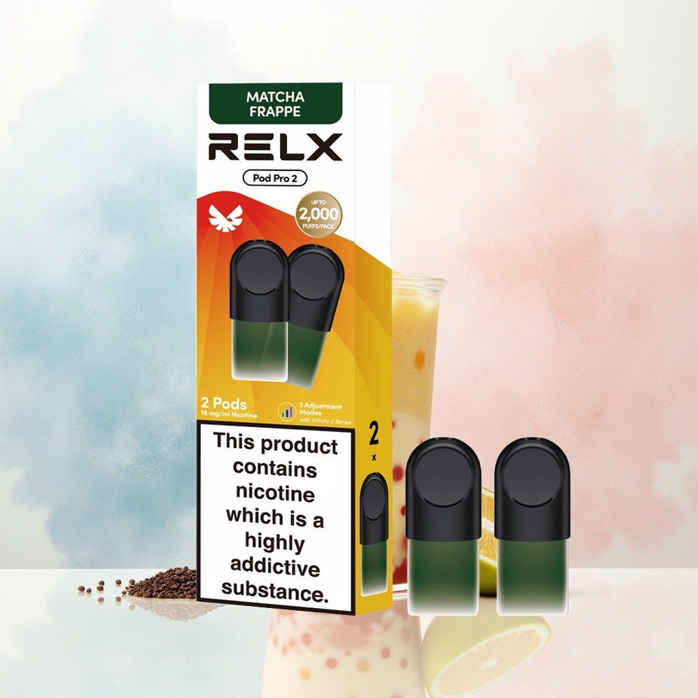 RELX Pod Pro 2 600 pučiai 1.9ml Arbata-Mačia Frapė Arbata Wholesale Lithuania