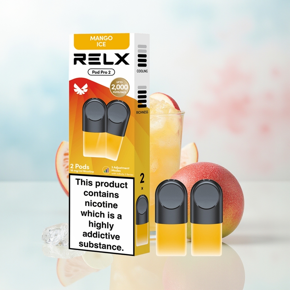 RELX Pod Pro 2 600 puffs 1.9ml Mango Ledas Lithuania Wholesale