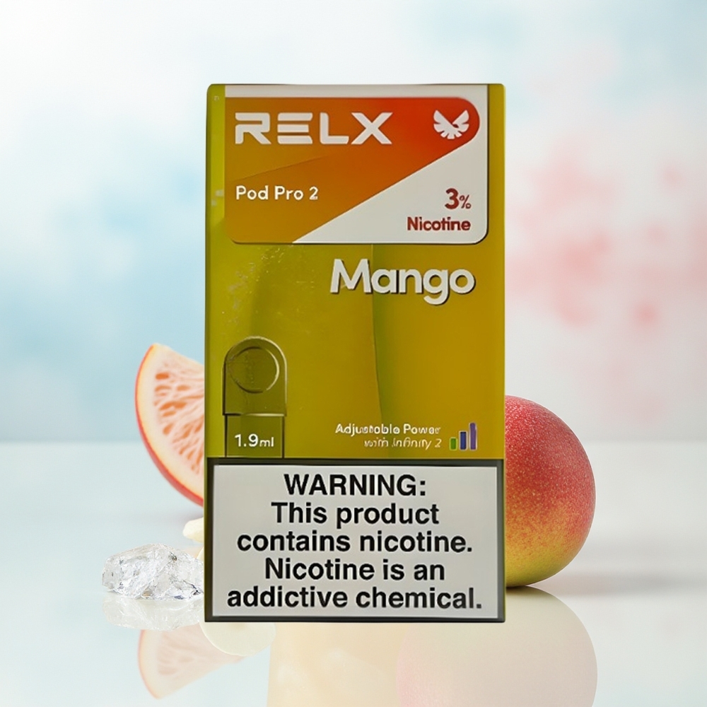 RELX Pod Pro 2 600 užpūtimų 1,9ml Mango Ledas Didmeninė prekyba Lietuva