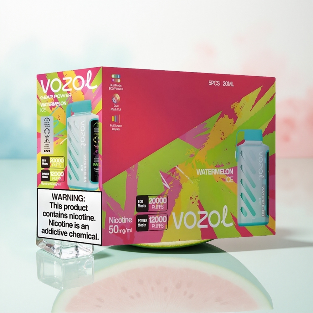 VOZOL Gear Power 20000 Puffs Dual Mesh Coil Arbūzas Ledas Wholesale Lithuania