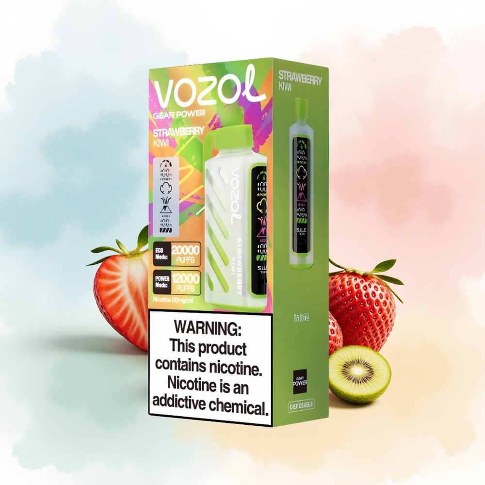 VOZOL Gear Power 20000 Puffs Dual Mesh Coil Braškių-Kivi Lithuania Wholesale