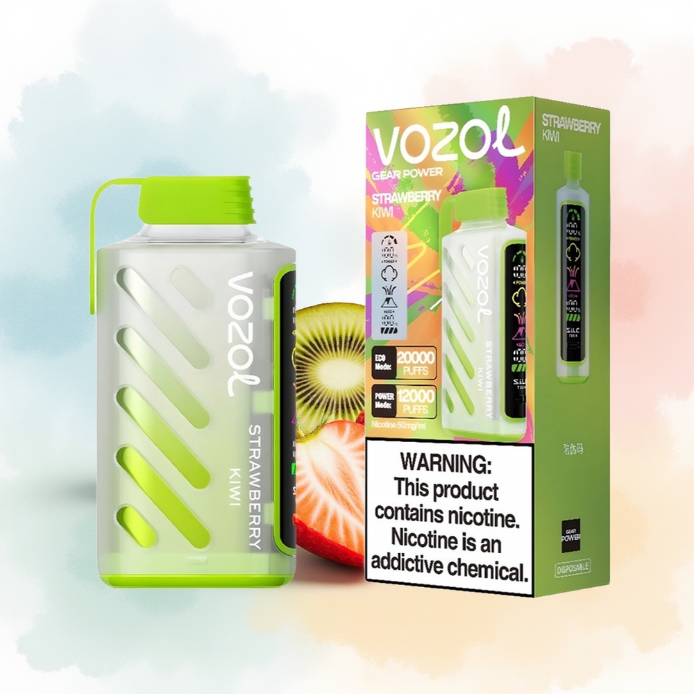VOZOL Gear Power 20000 Puffs Dual Mesh Coil Braškių-Kivi Lithuania Wholesale