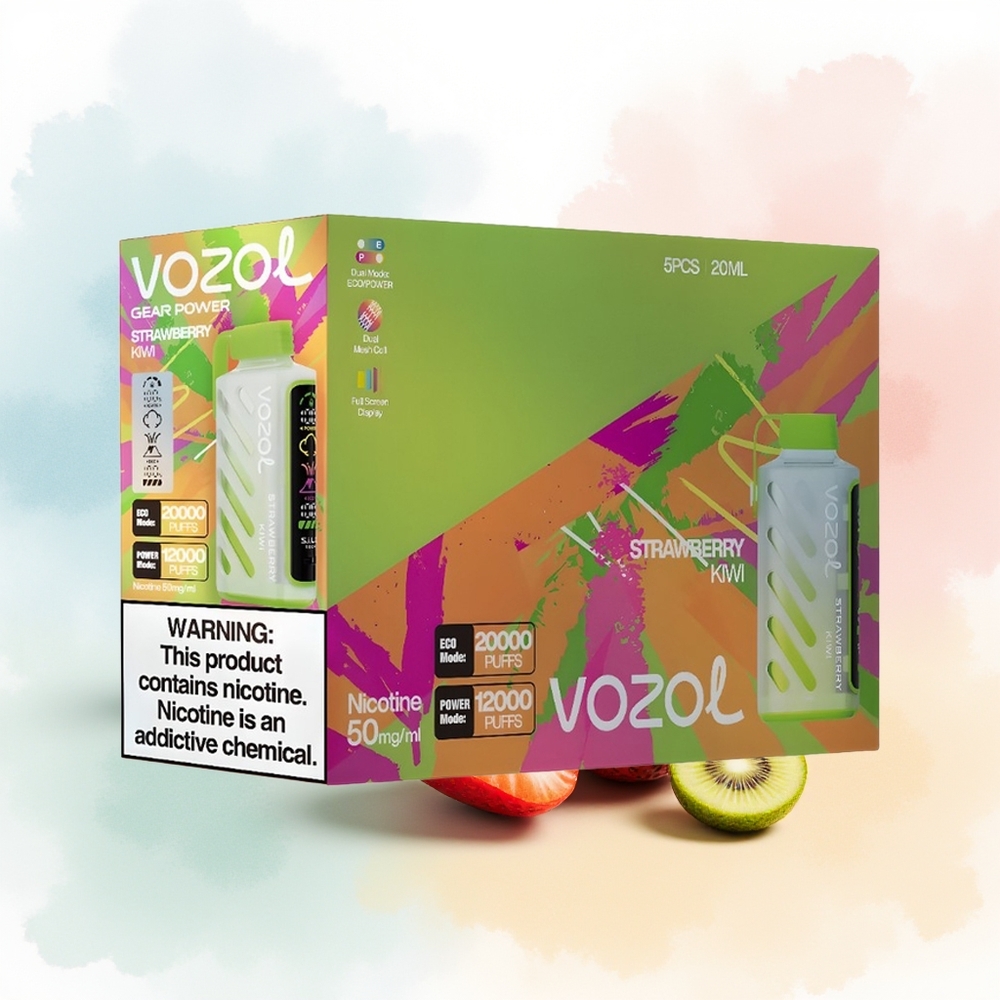 VOZOL Gear Power 20000 Puffs Dual Mesh Coil Braškių-Kivi Lithuania Wholesale