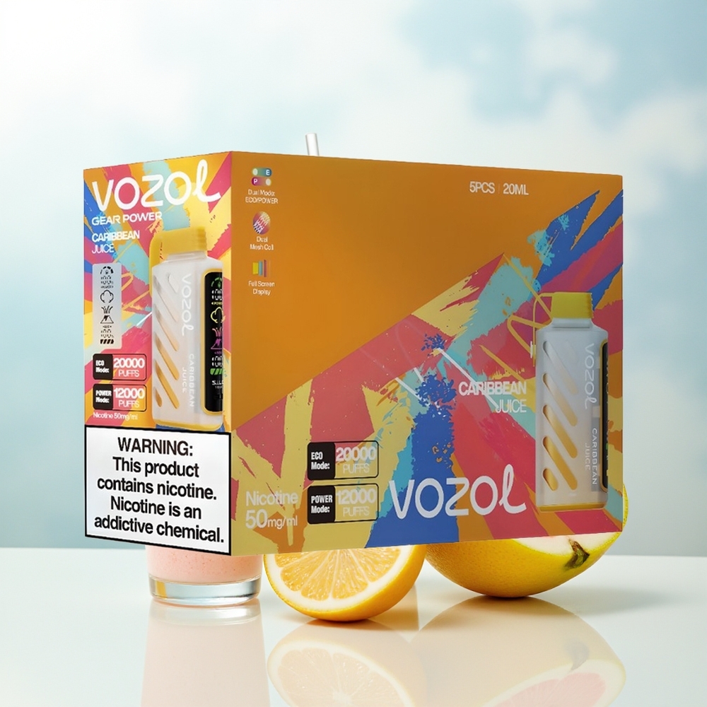 VOZOL Gear Power 20000 Puffs Dual Mesh Coil Karibų Sultys Wholesale Lithuania