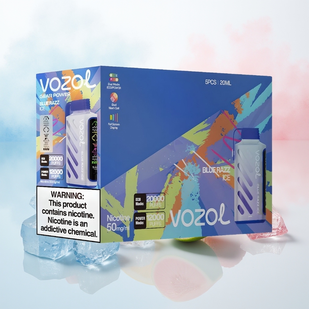 VOZOL Gear Power 20000 Puffs Dual Mesh Coil Mėlynųjų Serbentų Ledas Wholesale Lithuania