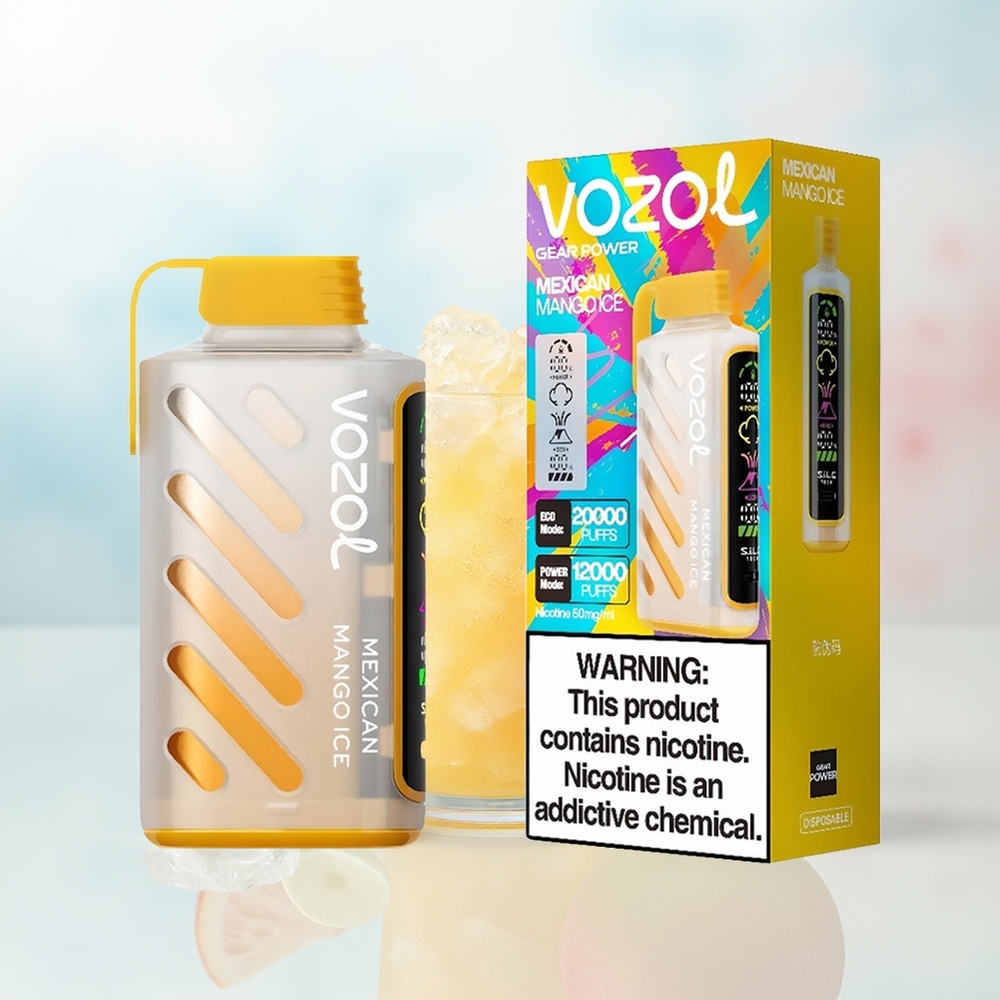 VOZOL Gear Power 20000 Puffs Dual Mesh Coil Meksikietiškas Mango Ledas Wholesale Lithuania