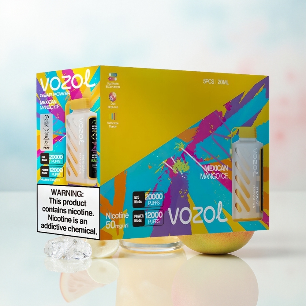 VOZOL Gear Power 20000 Puffs Dual Mesh Coil Meksikietiškas Mango Ledas Wholesale Lithuania