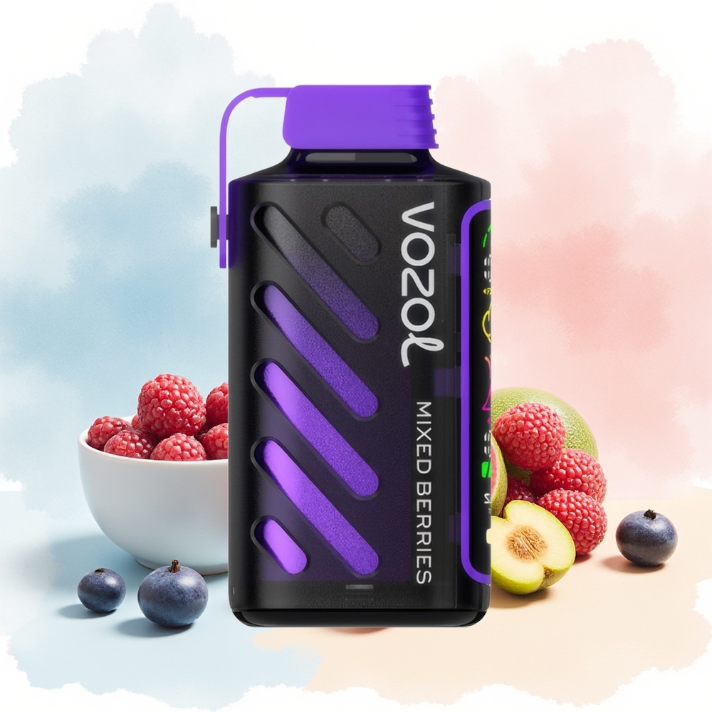 VOZOL Gear Power 20000 Puffs Dual Mesh Coil Mixed Berries Didmeninė prekė Lietuva