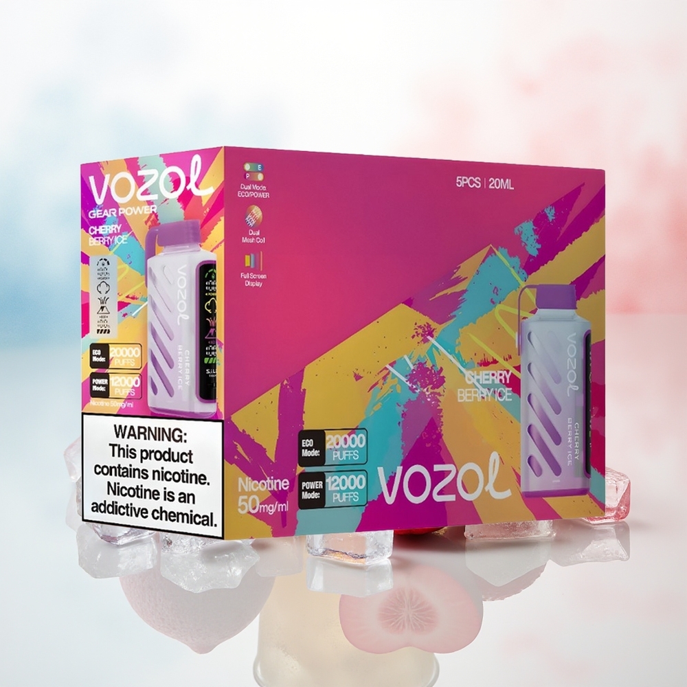 VOZOL Gear Power 20000 Puffs Dual Mesh Coil Vyšnių Uogų Ledas Wholesale Lithuania