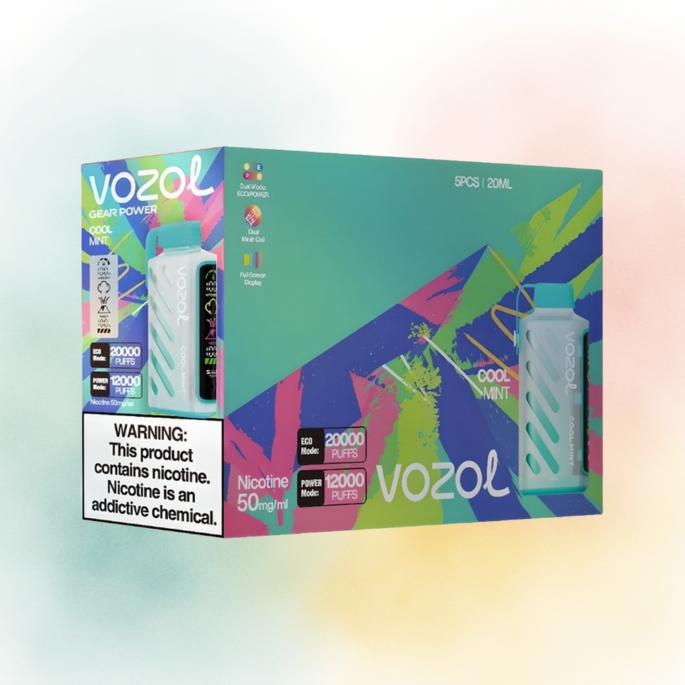 VOZOL Gear Power 20000 Puffs Dual Mesh Coil Šalta Mėta Wholesale Lithuania