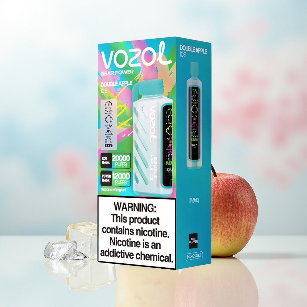 VOZOL Gear Power 20000 Puffs S.i.L.C. Tech Dual Mesh Coil Dviobuolių Ledas Wholesale Lithuania