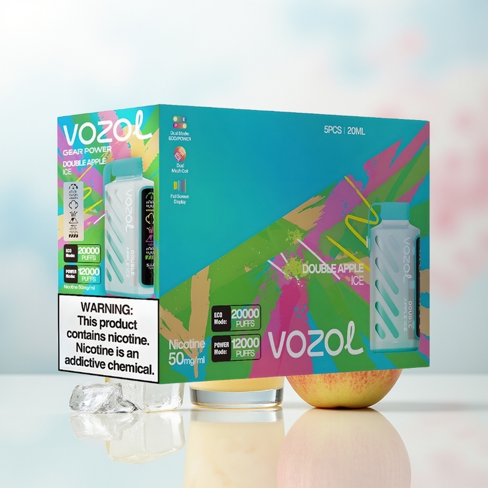 VOZOL Gear Power 20000 Puffs S.i.L.C. Tech Dual Mesh Coil Dviobuolių Ledas Wholesale Lithuania