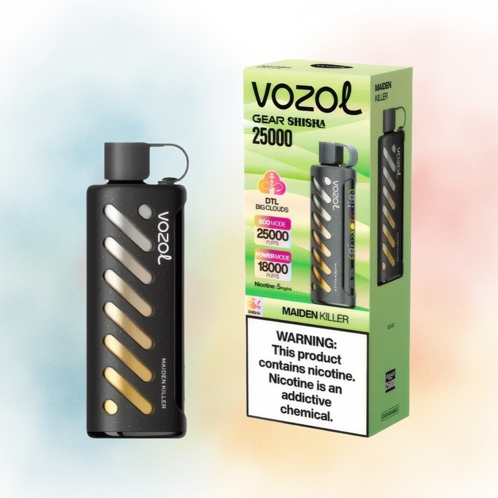 VOZOL Gear Shisha 25000 Pūsų Dual Mesh 5mg/ml Skoniai Nemirtingasis Žudikas Didmeninė Prekyba Lietuvoje