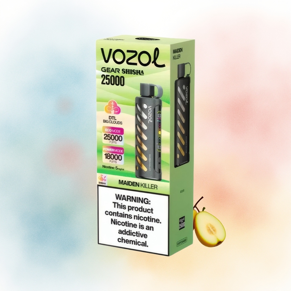 VOZOL Gear Shisha 25000 Pūsų Dual Mesh 5mg/ml Skoniai Nemirtingasis Žudikas Didmeninė Prekyba Lietuvoje