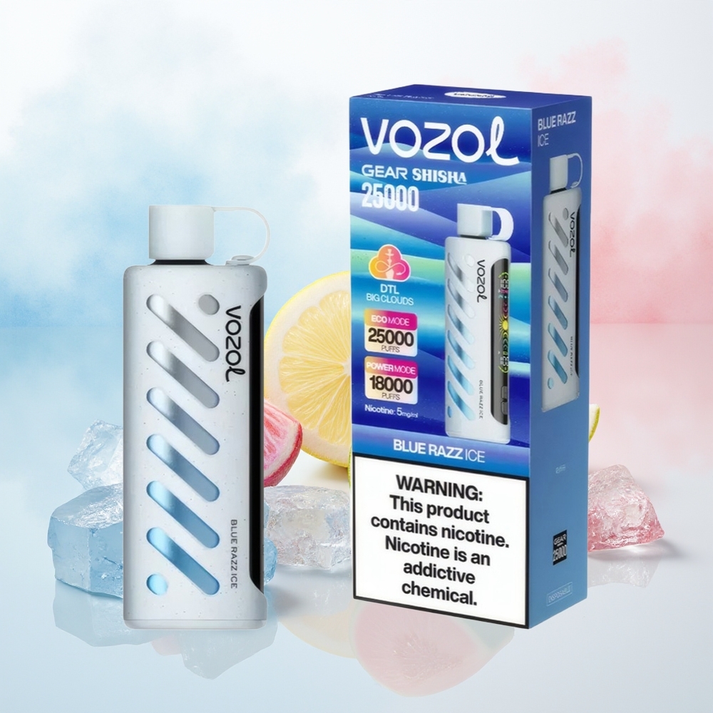 VOZOL Gear Shisha 25000 Puffs Dual Mesh Mėlynųjų Avietų Ledas Wholesale Lithuania