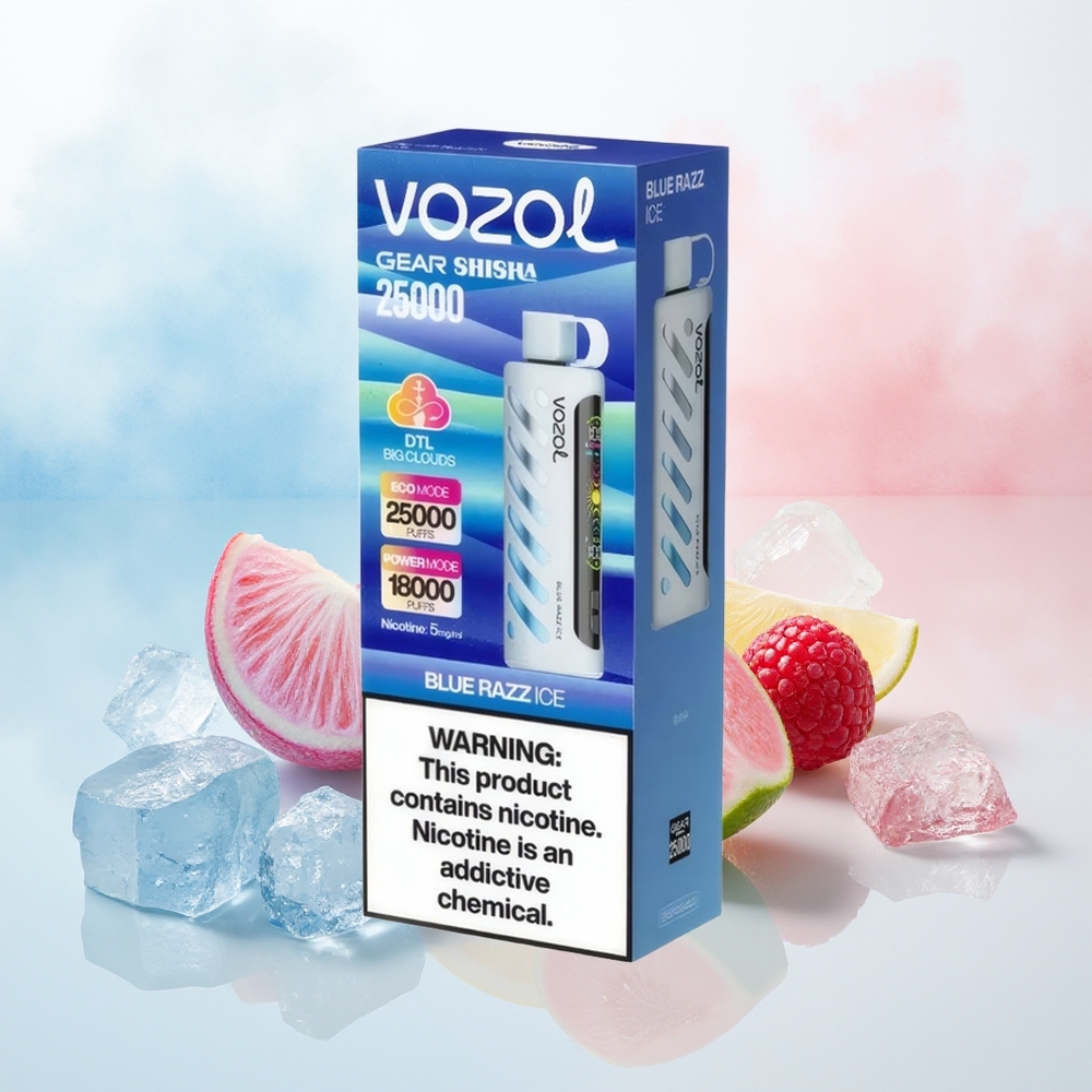 VOZOL Gear Shisha 25000 Puffs Dual Mesh Mėlynųjų Avietų Ledas Wholesale Lithuania