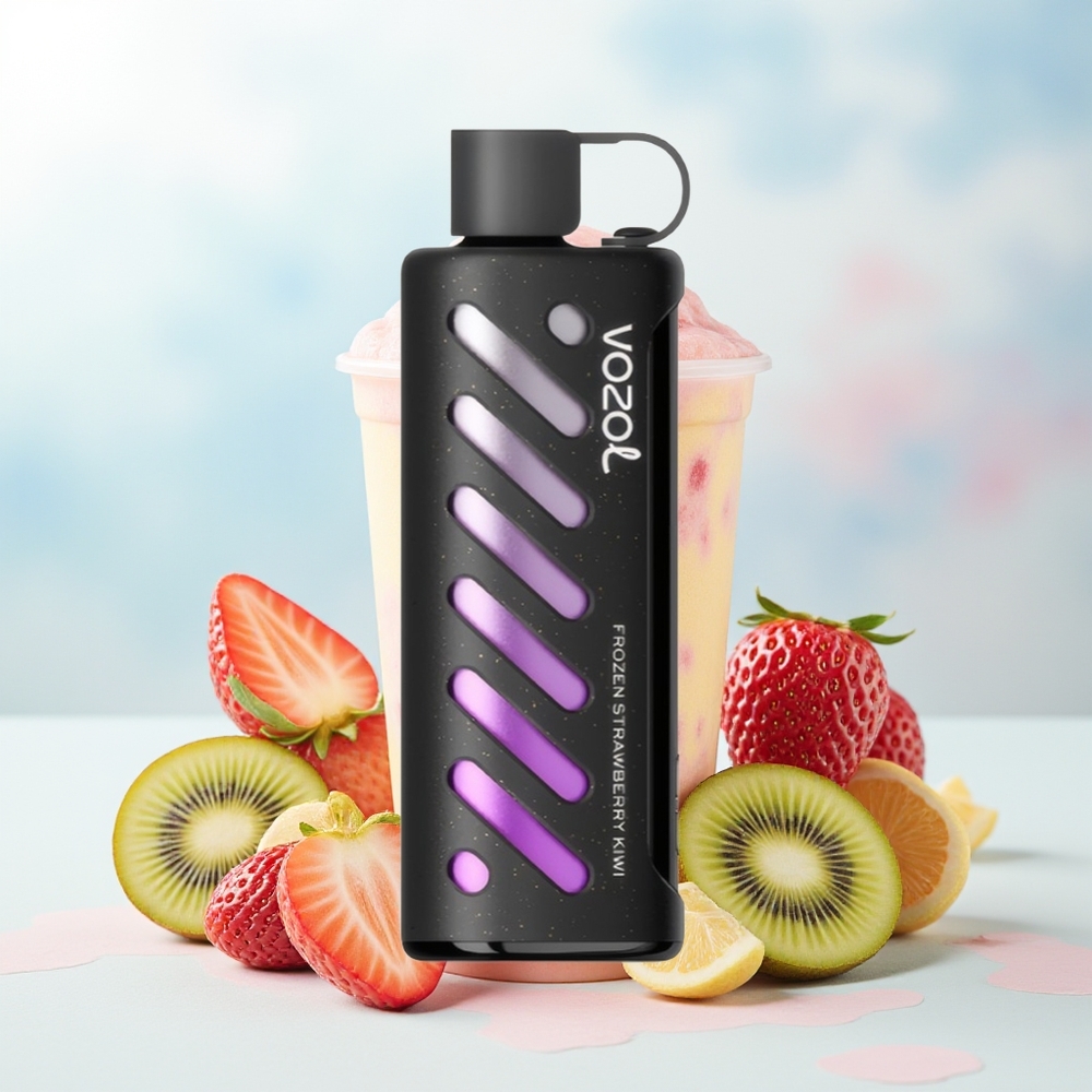 VOZOL Gear Shisha 25000 Puffs Dual Mesh Užšalusi Braškė-Kivis Didmeninė Lietuva