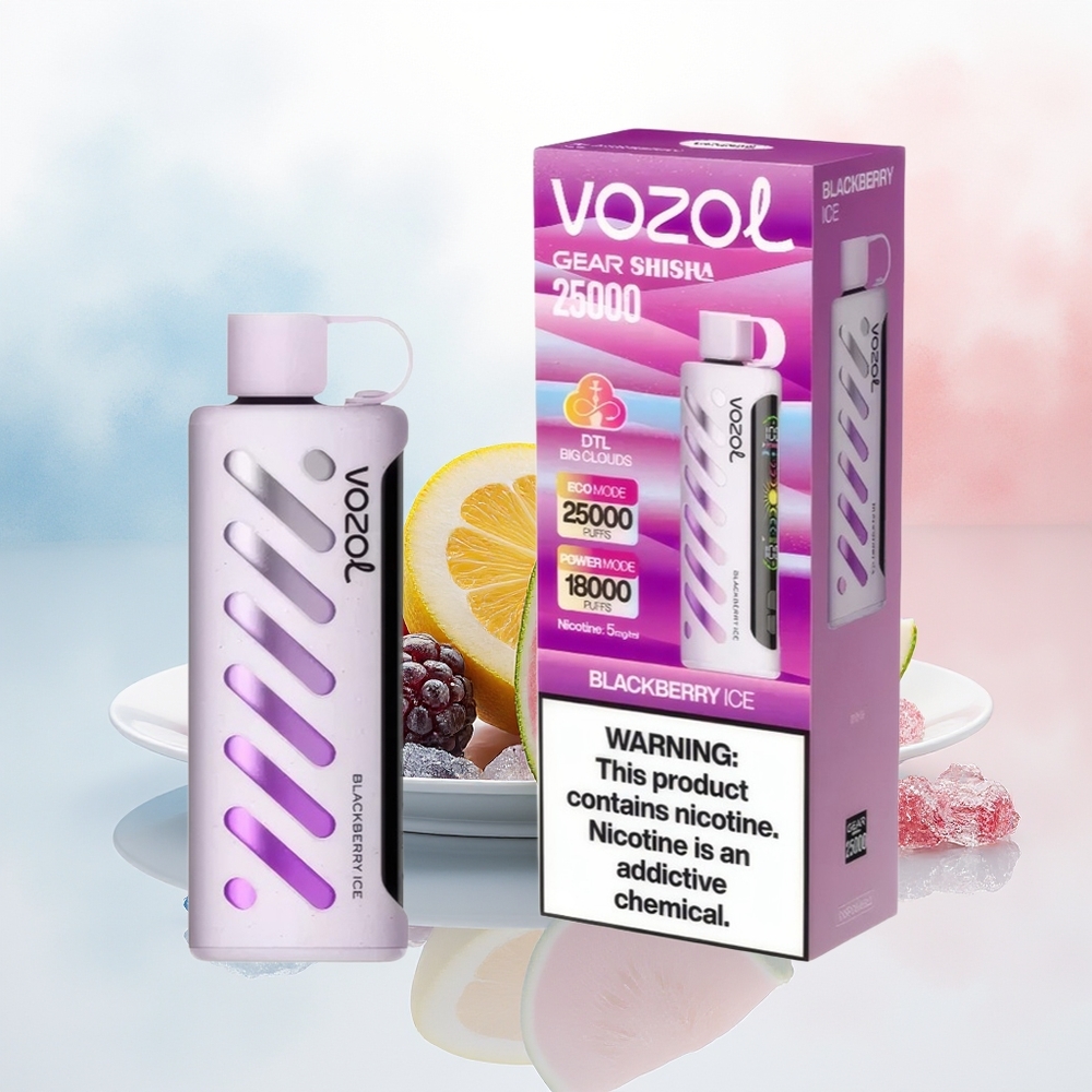 VOZOL Gear Shisha 25000 Puffs S.i.L.C Tech Juodųjų Serbentų Ledas Wholesale Lithuania