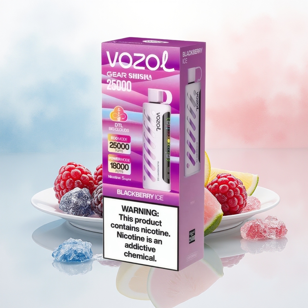 VOZOL Gear Shisha 25000 Puffs S.i.L.C Tech Juodųjų Serbentų Ledas Wholesale Lithuania
