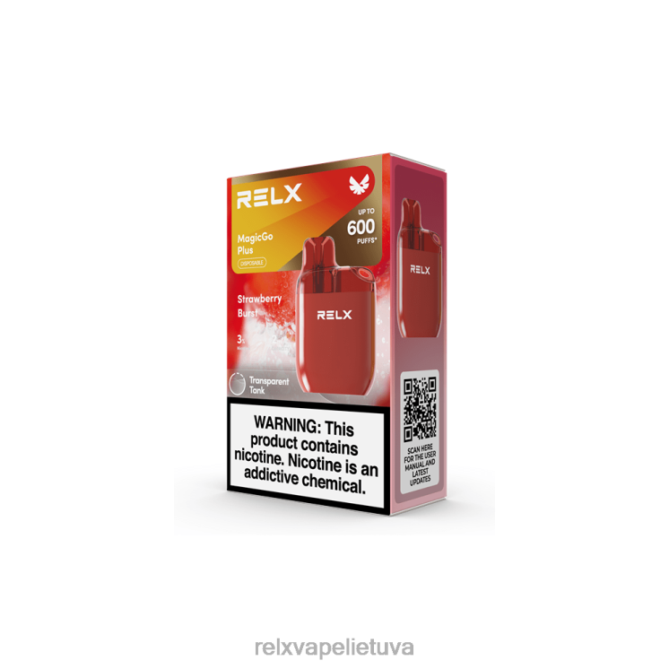 RELX Lietuva | RELX MagicGo plius sa600 braškių sprogimas F8PPV52