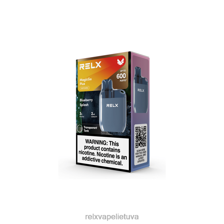 RELX Vape Lietuva | RELX MagicGo plius sa600 mėlynių purslai F8PPV53