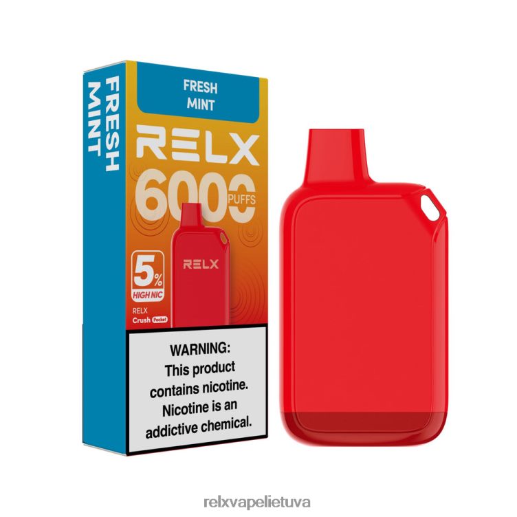 Order Relx Pods 8J288029 RELX Crush Pocket 6000 5% didelis nic šviežių mėtų
