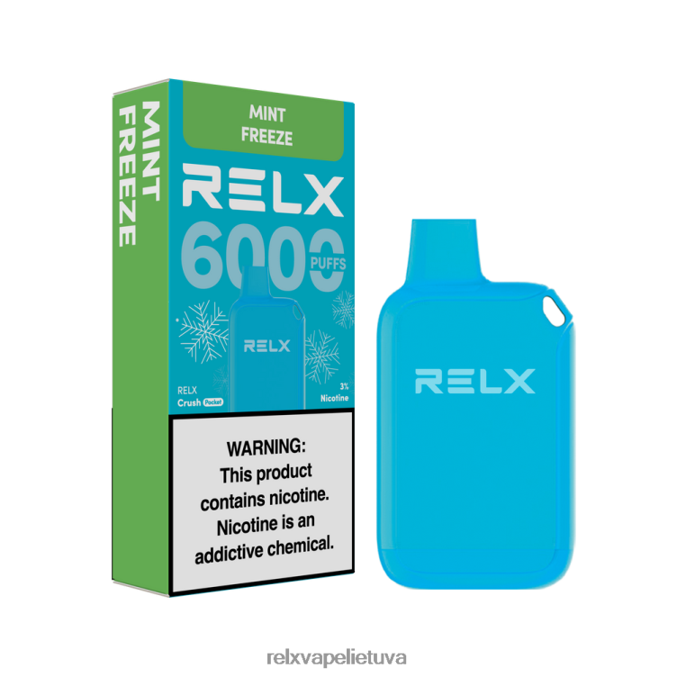 Relx Vape Lietuva 8J288012 RELX Crush Pocket 6000 ledo mėtų užšaldymas