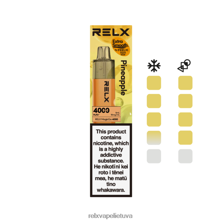 Relx Lietuva 8J28801 RELX MagicGo 4000 vienkartinių vape ananasų