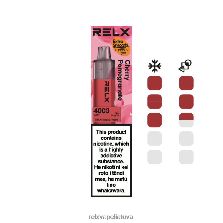 Relx Vape Disposable 8J28808 RELX MagicGo 4000 vienkartinių vape vyšnių granatas